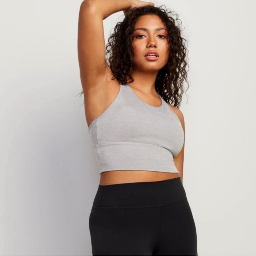 Light Gray Racerback Sports Bra - Comfortable Support